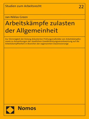 cover image of Arbeitskämpfe zulasten der Allgemeinheit